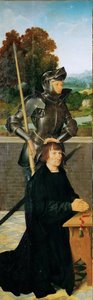 San Giorgio e il donatore (Altare alato, pannello sinistro)