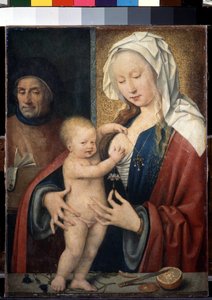 La sacra famiglia da Joos van Cleve