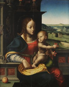 Madonna con Bambino e frutta da Joos van Cleve