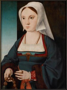 Ritratto di una giovane donna con un rosario da Joos van Cleve