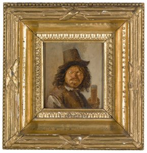 Ritratto di un uomo che stringe una bevanda da Joos van Craesbeeck