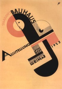 Pubblicità della mostra Bauhaus a Weimar da Joost Schmidt