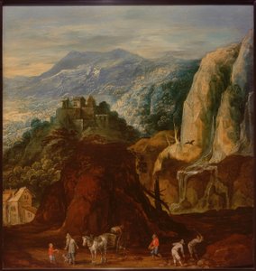 Paesaggio roccioso con staffage da Joos or Josse de Momper
