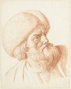 Testa di un Uomo con un Cappello di Pelliccia