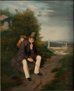 Un artista in pausa durante l