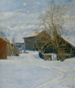 Casa in un paesaggio invernale da Jorgen Sorensen