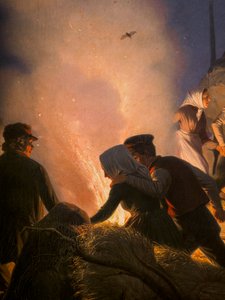 Vigilia di mezza estate, dettaglio da Jorgen Valentin Sonne