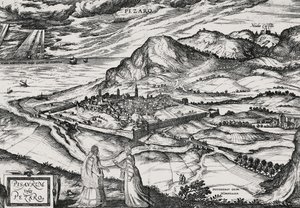 Città di Pesaro, incisione di Joris Hoefnagel (1542-1601) da Joris Hoefnagel
