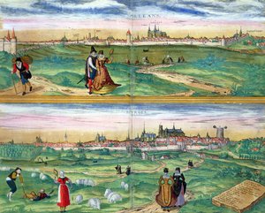 Mappa di Orleans e Bourges, da 