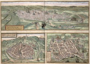 Piani della città di Rouen, Nimes e Bordeaux, da 