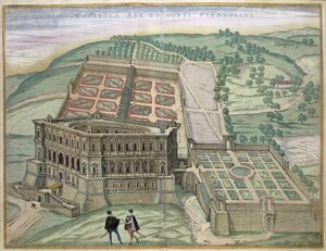 Veduta della Villa Farnese e dei Giardini, da 