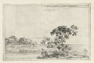 Paesaggio con figure vicino a un albero da Joris van der Haagen