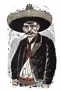 Emiliano Zapata, rivoluzionario messicano. Xilografia di Jose Guadalupe Posada