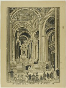 Interni della Collegiata di Guadalupe da José Guadalupe Posada
