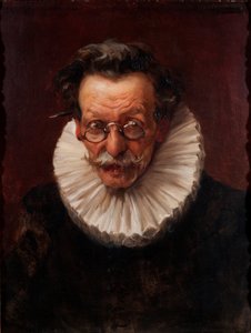 Ritratto di un uomo anziano vestito nello stile del regno di Filippo IV