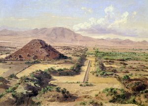 La Piramide del Sole a Teotihuacan, Messico da José María Velasco