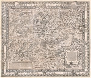 Mappa di Zurigo e dintorni del 1566 di Jodocus Murer da Jos Murer