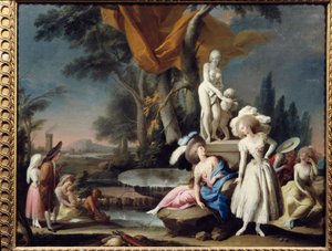 Pellegrinaggio. Dipinto di Jose Camaron Y Boronat (1730-1803) da Jose Camaron