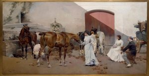 Cambio di cavalli da Jose Cusachs y Cusachs