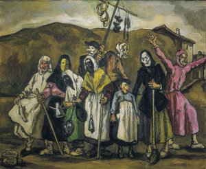 Balli in maschera. 1938. Espressionismo. Collezione privata da Jose Gutierrez Solana