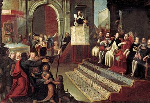 San Vincenzo Ferrer durante il Compromesso di Caspe del 1412