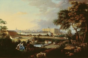 Vista del Palazzo Reale di Madrid dal Monte Principe Pio da Jose Maria Avrial Y Flores