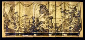 Visione mediterranea, schermo a undici foglie da Jose Maria Sert y Badia