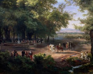Passeggiata per Città del Messico (dettaglio) da José María Velasco