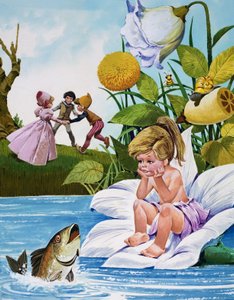 Il bambino fatato (guazzo su carta)