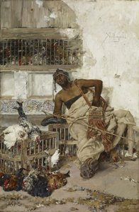 Mercato del pollame, Tangeri, c.1881 da Jose Villegas Cordero