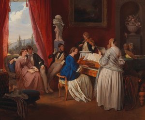 Il concerto di famiglia, 1841 da Josef Danhauser