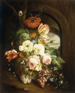 Natura morta con fiori assortiti da Josef Holstayn