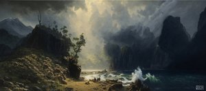 JJM ricrea Bierstadt-A: Puget Sound sulla costa del Pacifico