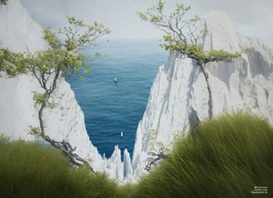 JJM ricrea Friedrich-C-D: Scogliere di gesso a Rügen (Panorama)