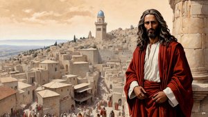 Gesù fu portato dal diavolo sul pinnacolo del tempio - gettati giù (04)