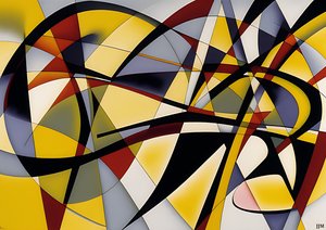 astratto: curva argento-giallo 3