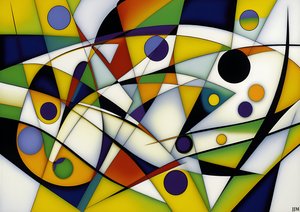 astratto: su cerchi bianchi+altalene 5