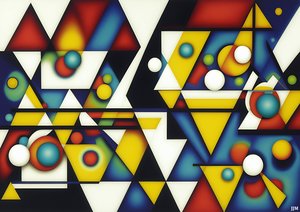 astratto: sfere+triangoli 4