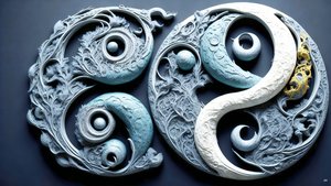 encausto concetto Feng Shui di YIN E YANG _02 da Josef Johann Michel