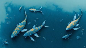 Carpa Koi blu