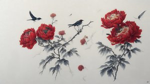 peonia in rosso