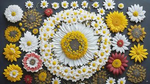 mandala: elementi di camomilla-matricaria_01