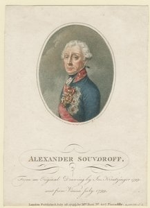 Ritratto del Feldmaresciallo Generalissimo Principe Alexander Suvorov, 1799 da Josef Kreuzinger