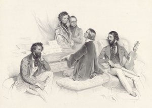 Una matinée a Liszts da Josef Kriehuber