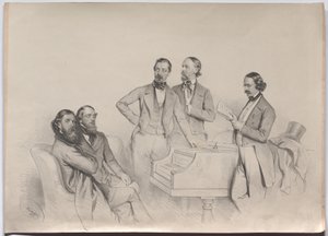 Compositori austriaci: Heinrich Proch, Franz von Suppé, Karl Binder, Anton Emil Titl, Anton Maria Storch da Josef Kriehuber