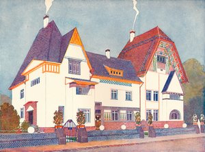 Casa a Darmstadt, progettata dal Professor Joseph Olbrich da Josef Maria Olbrich