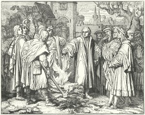 Martin Lutero brucia la bolla papale a Wittenberg, 1520