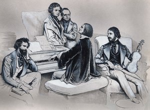Disegno da litografia di Josef Kriehuber (1800-1876) da Josef Nikolaus Kriehuber