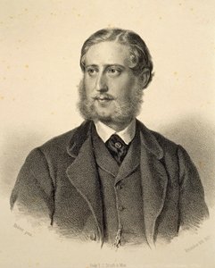 Ritratto di Ferdinand Bonaventura, Principe Kinsky (1834-1904). Incisione di Josef Kriehuber da Josef Nikolaus Kriehuber