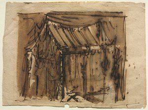 Tenda (recto); Due Schizzi (verso)